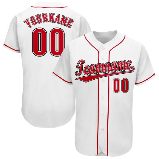 Cool Baseball Jersey, Custom White Red Black Baseball Jersey, Best Baseball Jerseys