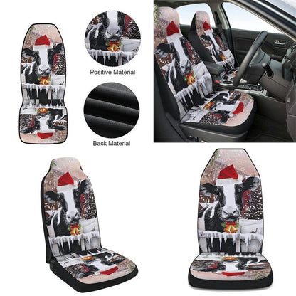 Cow Christmas Cars Seat Cover, Christmas Car Seat Covers, Car Decor Gift