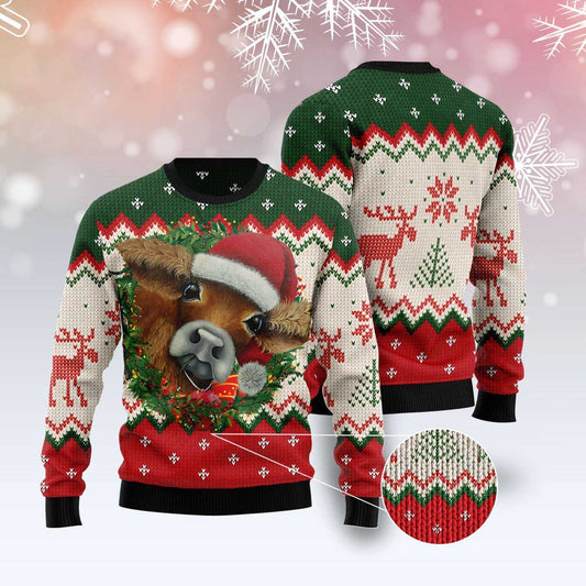 Cow Xmas Ugly Christmas Sweater, Funny Xmas Sweater, Sweater Xmas