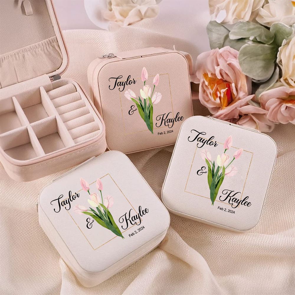Custom Anniversary Day Jewelry Box, Gift For Couple, Mother's Day Jewelry Case