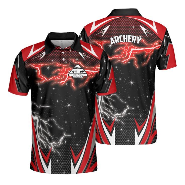 Custom Archery USA Performance Polo Shirt For Archers