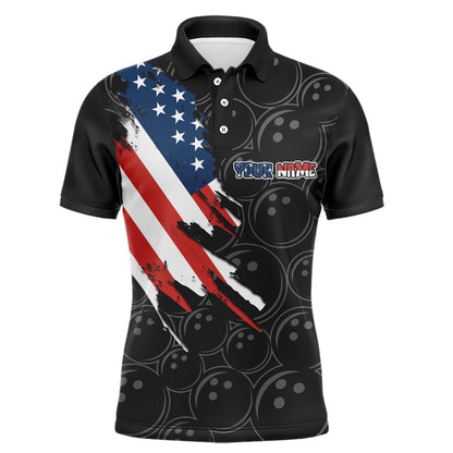 Custom Bowling Polo Shirts, American Bowling Shirts Men Custom Bowling Polo Shirt Team League Bowling Jerseys