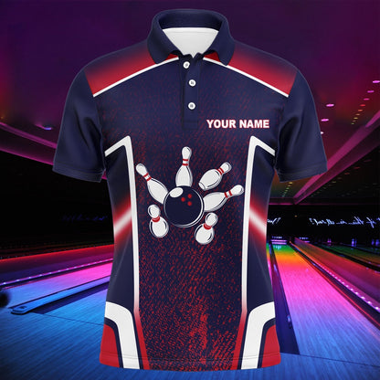 Custom Bowling Polo Shirts, Bowling Excuses Shirt, Funny Polo Bowling Shirt For Men, Custom Name Bowling Jersey Short Sleeve