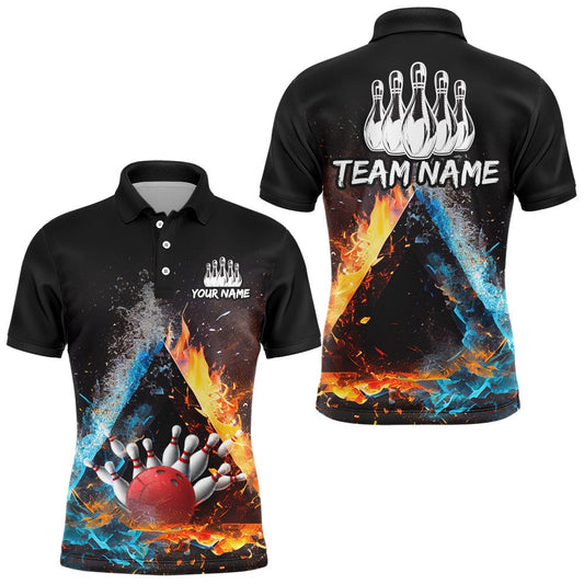 Custom Bowling Polo Shirts, Bowling Jersey Personalized Bowling Polo Shirt For Men Custom Bowling Team Jersey Bowling Shirt