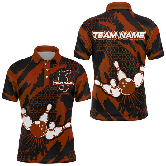 Custom Bowling Polo Shirts, Bowling Jerseys For Men Custom Bowling Polo Shirt Team League Bowling Shirts
