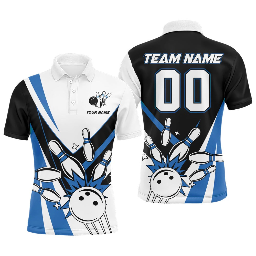 Custom Bowling Polo Shirts, Bowling Polo Shirt For Men Custom Bowling Team Shirt Bowlers Jersey