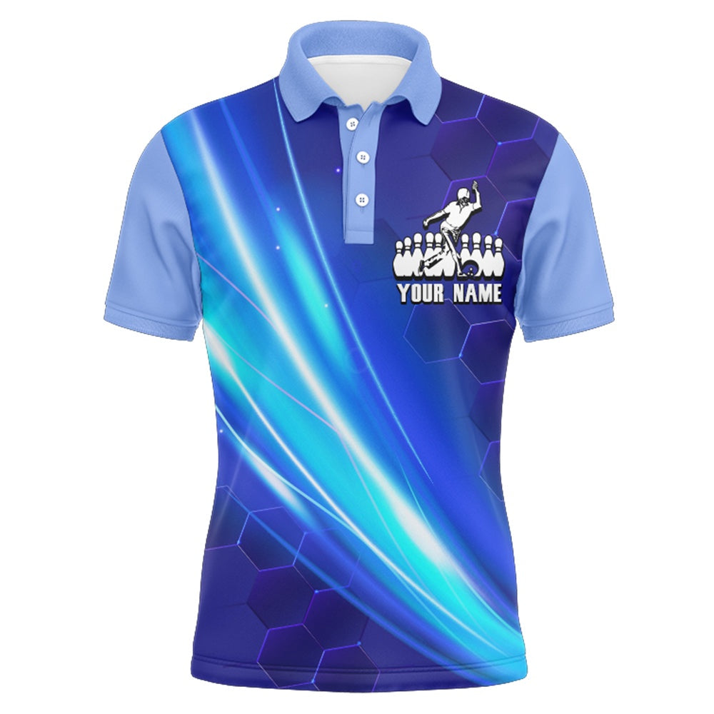 Custom Bowling Polo Shirts, Bowling Shirt For Men Custom Bowling Polo Shirt For Team Personalized Navy Bowling Jersey