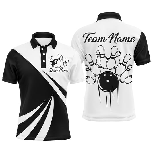 Custom Bowling Polo Shirts, Camo Bowling Polo Shirt Custom Bowling Jersey For Men Bowling Team League