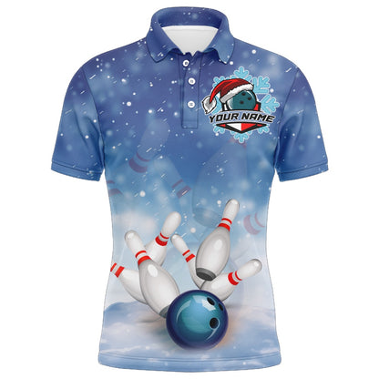 Custom Bowling Polo Shirts, Christmas Bowling Shirt For Men Bowling Jersey Team Custom Bowling Polo Shirt