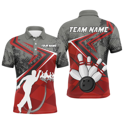 Custom Bowling Polo Shirts, Custom Bowling Jersey For Men Bowling Polo Shirt Team Bowling Short Sleeve