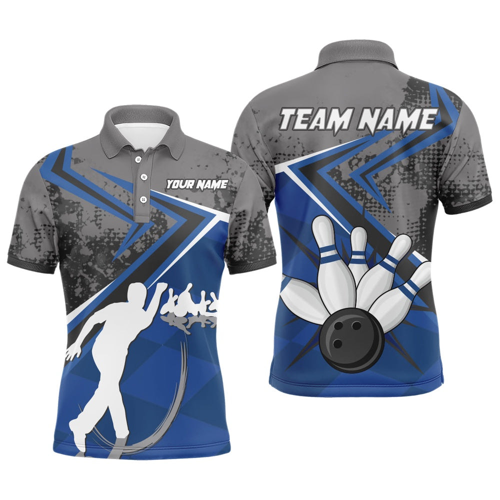 Custom Bowling Polo Shirts, Custom Bowling Jersey For Men Bowling Polo Shirt Team Bowling Short Sleeve