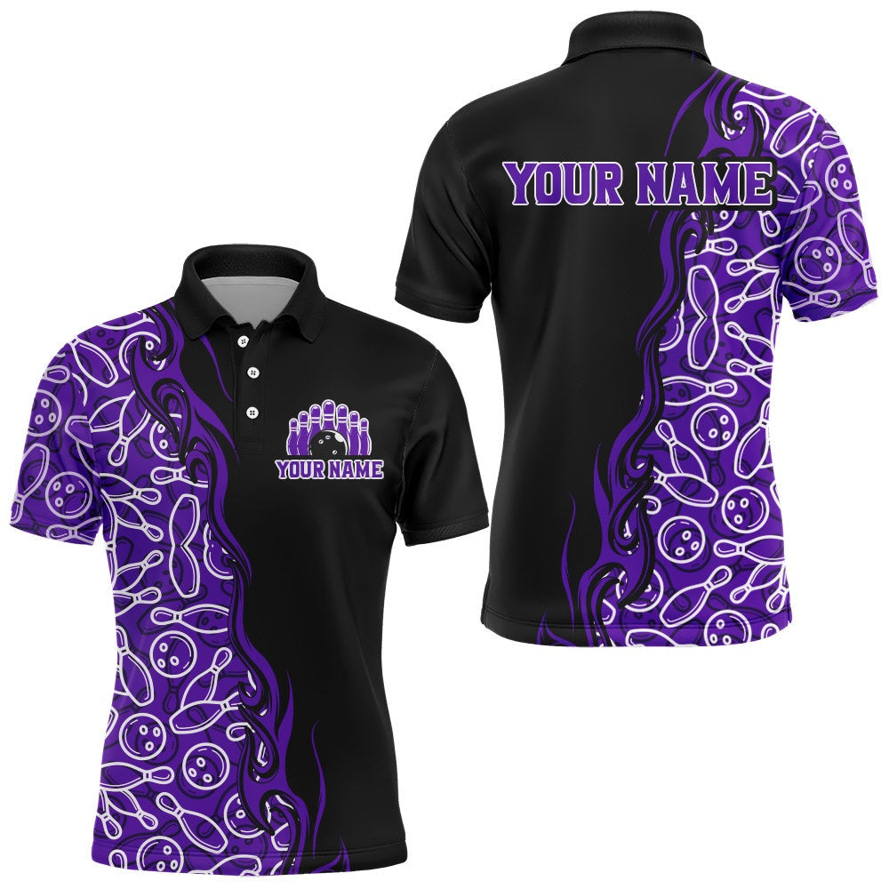 Custom Bowling Polo Shirts, Custom Bowling Shirt For Men Personalized Bowling Jersey Bowling Team League Polo Shirt