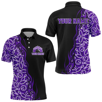 Custom Bowling Polo Shirts, Custom Bowling Shirt For Men Personalized Bowling Jersey Bowling Team League Polo Shirt