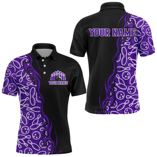 Custom Bowling Polo Shirts, Custom Bowling Shirt For Men Personalized Bowling Jersey Bowling Team League Polo Shirt