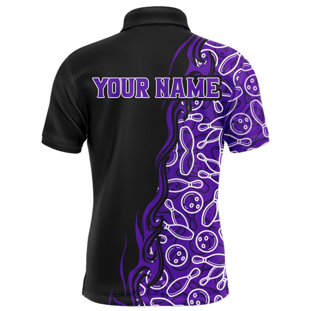 Custom Bowling Polo Shirts, Custom Bowling Shirt For Men Personalized Bowling Jersey Bowling Team League Polo Shirt
