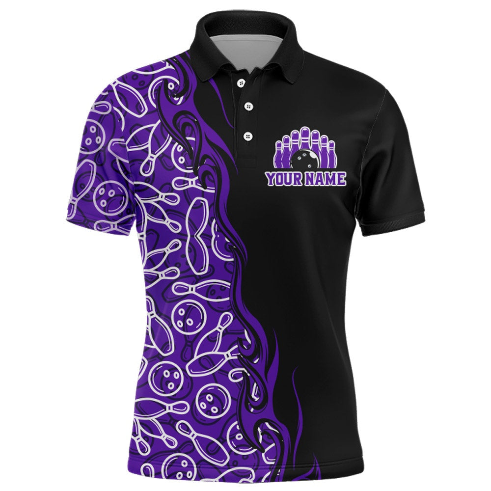 Custom Bowling Polo Shirts, Custom Bowling Shirt For Men Personalized Bowling Jersey Bowling Team League Polo Shirt