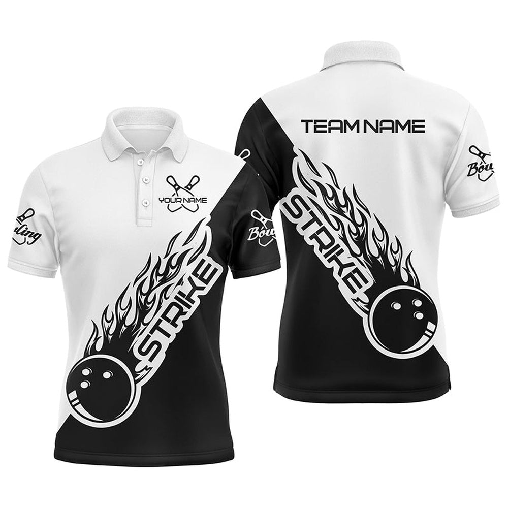 Custom Bowling Polo Shirts, Custom Bowling Shirts For Men And Women, Bowling Team Shirts Bowling Strike