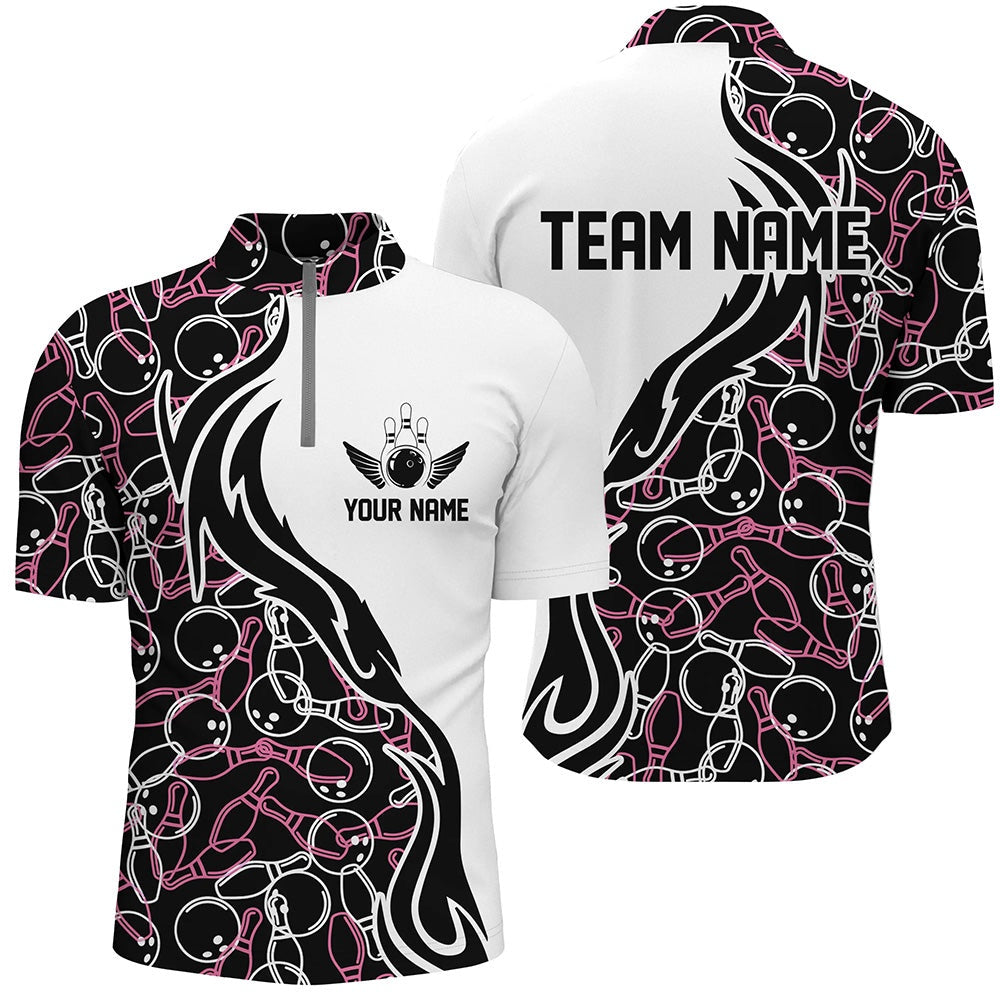 Custom Bowling Polo Shirts, Custom Bowling Shirts For Men And Women, Personalized Bowling Team Jerseys Bowling Pattern