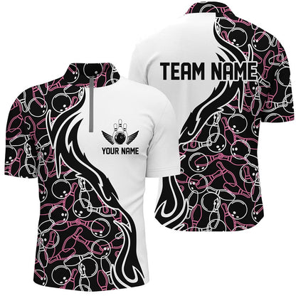 Custom Bowling Polo Shirts, Custom Bowling Shirts For Men And Women, Personalized Bowling Team Jerseys Bowling Pattern