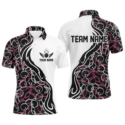 Custom Bowling Polo Shirts, Custom Bowling Shirts For Men And Women, Personalized Bowling Team Jerseys Bowling Pattern
