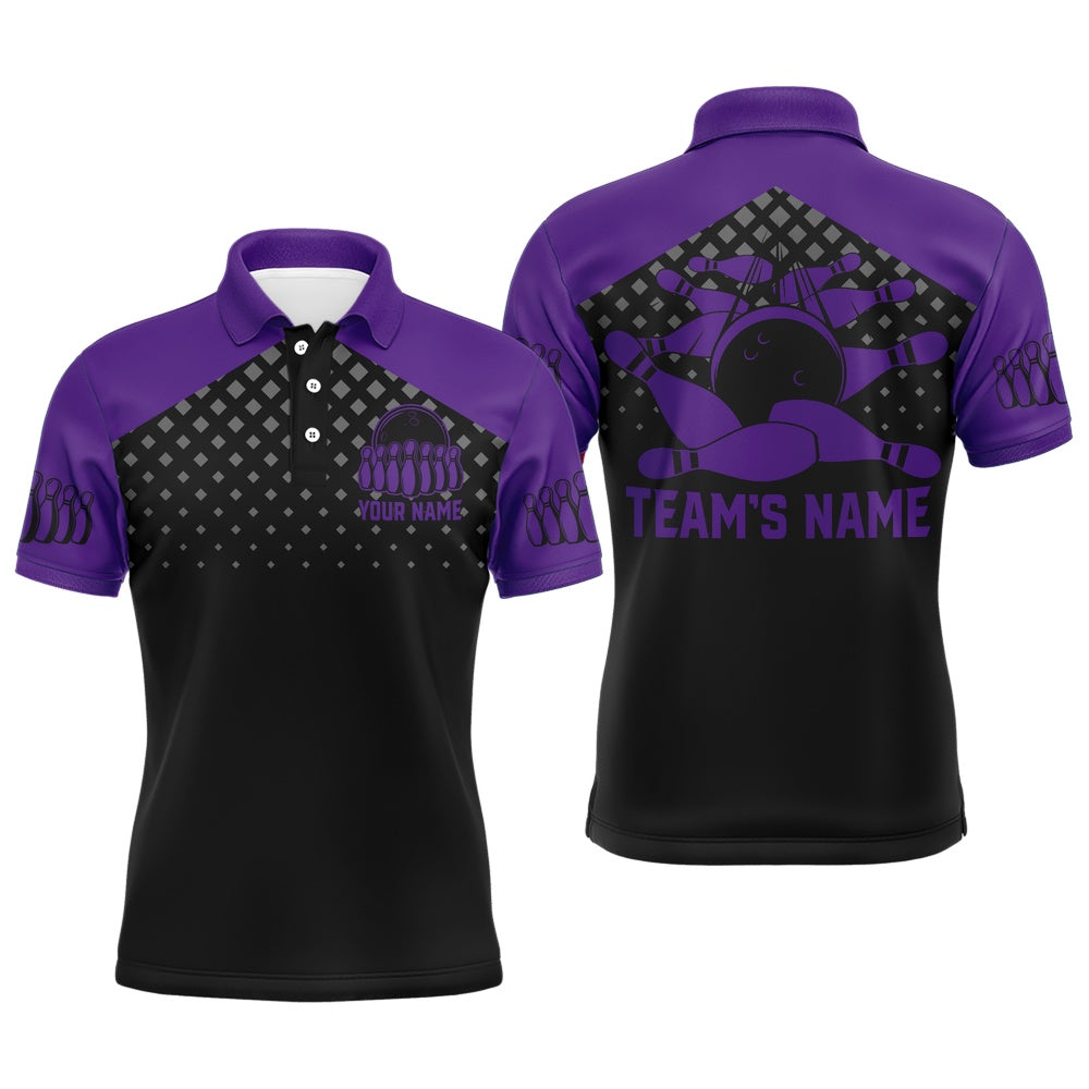 Custom Bowling Polo Shirts, Custom Bowling Shirts With Name Bowling Team Jersey For Men Bowling Polo Shirt League