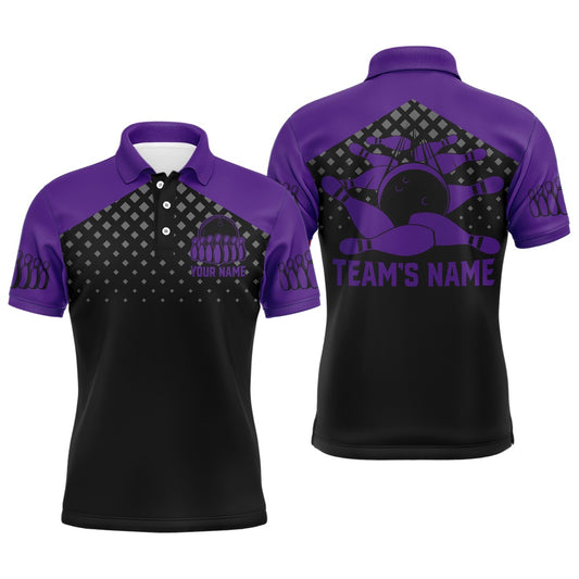 Custom Bowling Polo Shirts, Custom Bowling Shirts With Name Bowling Team Jersey For Men Bowling Polo Shirt League