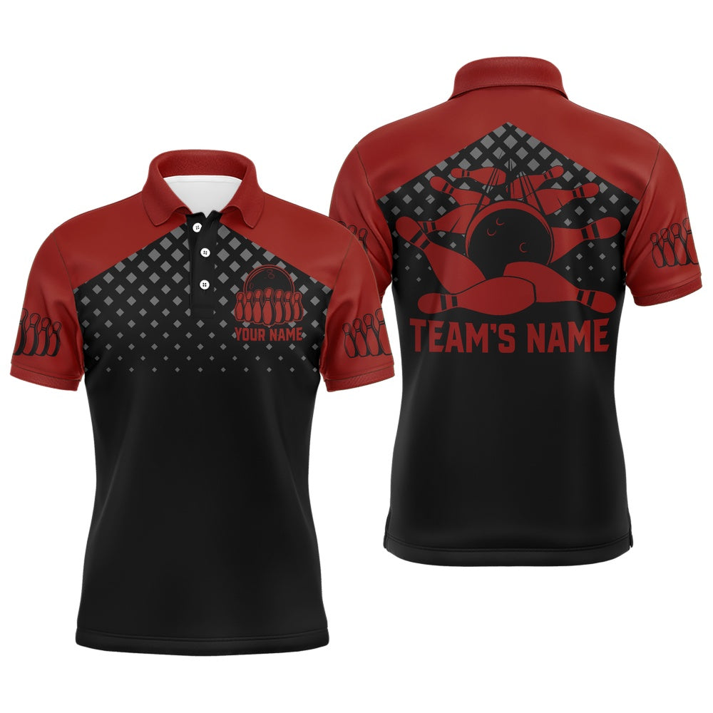 Custom Bowling Polo Shirts, Custom Bowling Shirts With Name Bowling Team Jersey For Men Bowling Polo Shirt League