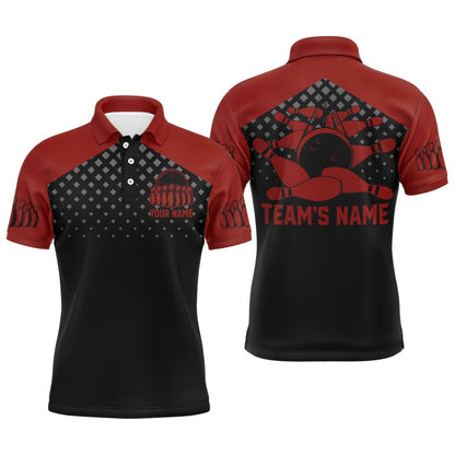 Custom Bowling Polo Shirts, Custom Bowling Shirts With Name Bowling Team Jersey For Men Bowling Polo Shirt League