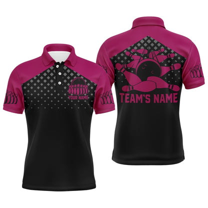 Custom Bowling Polo Shirts, Custom Bowling Shirts With Name Bowling Team Jersey For Men Bowling Polo Shirt League