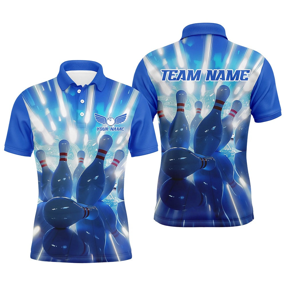 Custom Bowling Polo Shirts, Custom Bowling Tournament Team Shirts For Men And Women, Personalized Bowling Shirts With Multicolors
