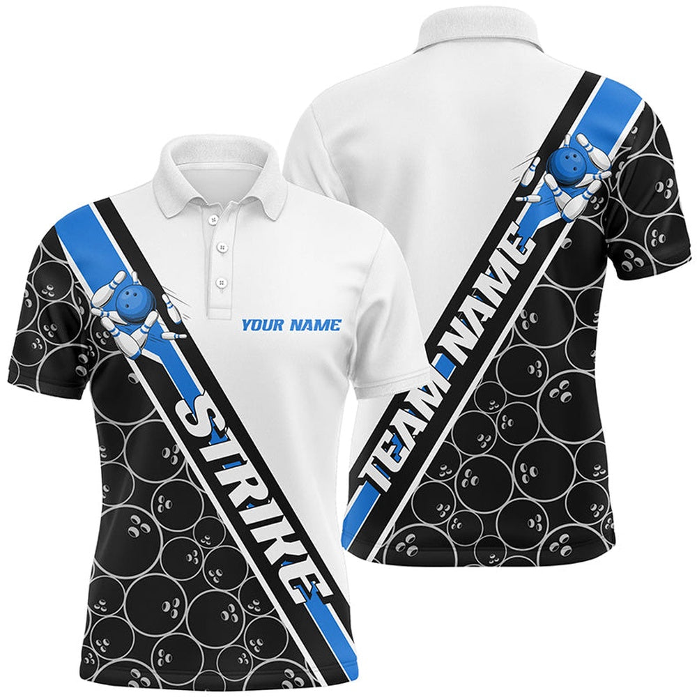 Custom Bowling Polo Shirts, Custom Multicolor Bowling Ball Pattern Team Shirts For Men And Women, Strike Bowling Jerseys Bowlers Outfits