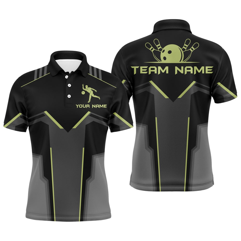 Custom Bowling Polo Shirts, Custom Team Name Polo Bowling Shirt For Men, Bowlers Jersey Short Sleeves