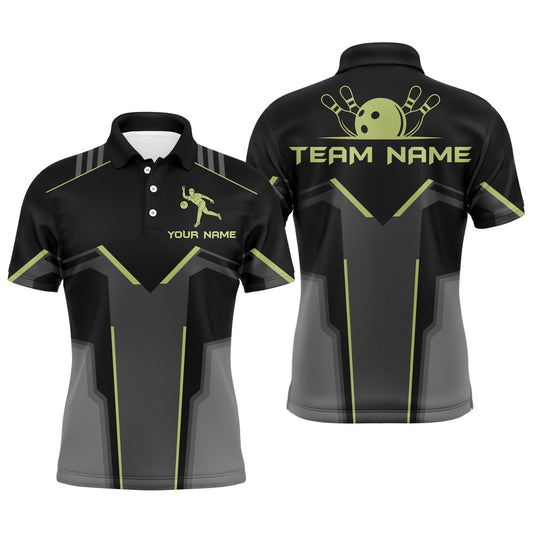 Custom Bowling Polo Shirts, Custom Team Name Polo Bowling Shirt For Men, Bowlers Jersey Short Sleeves