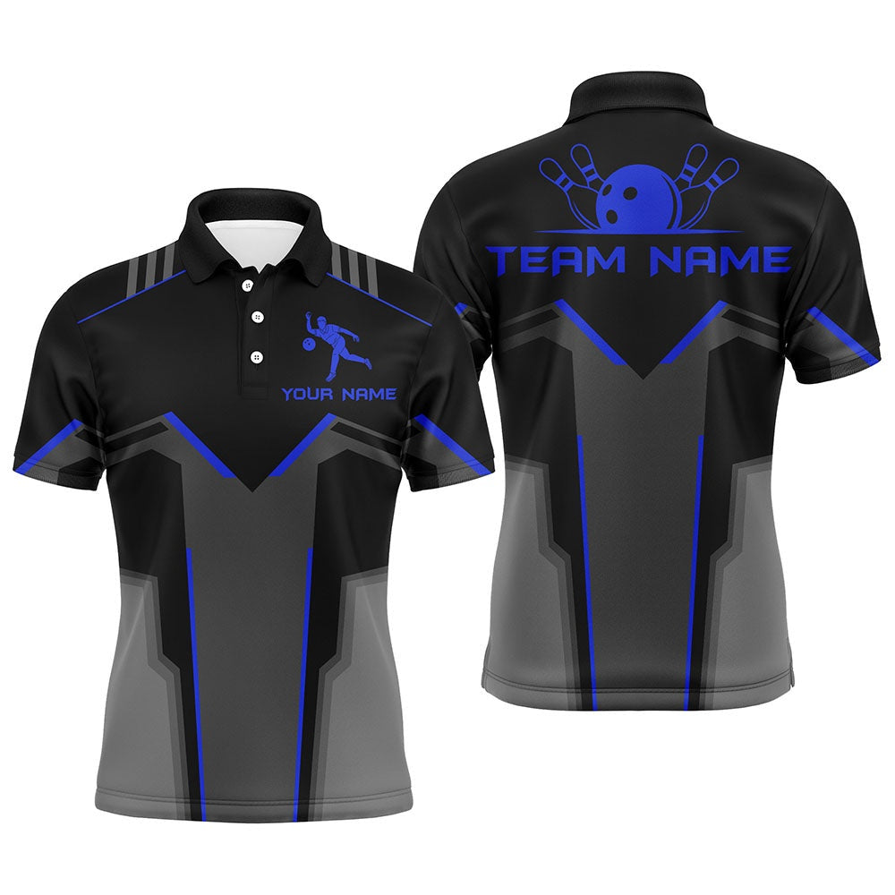 Custom Bowling Polo Shirts, Custom Team Name Polo Bowling Shirt For Men, Bowlers Jersey Short Sleeves
