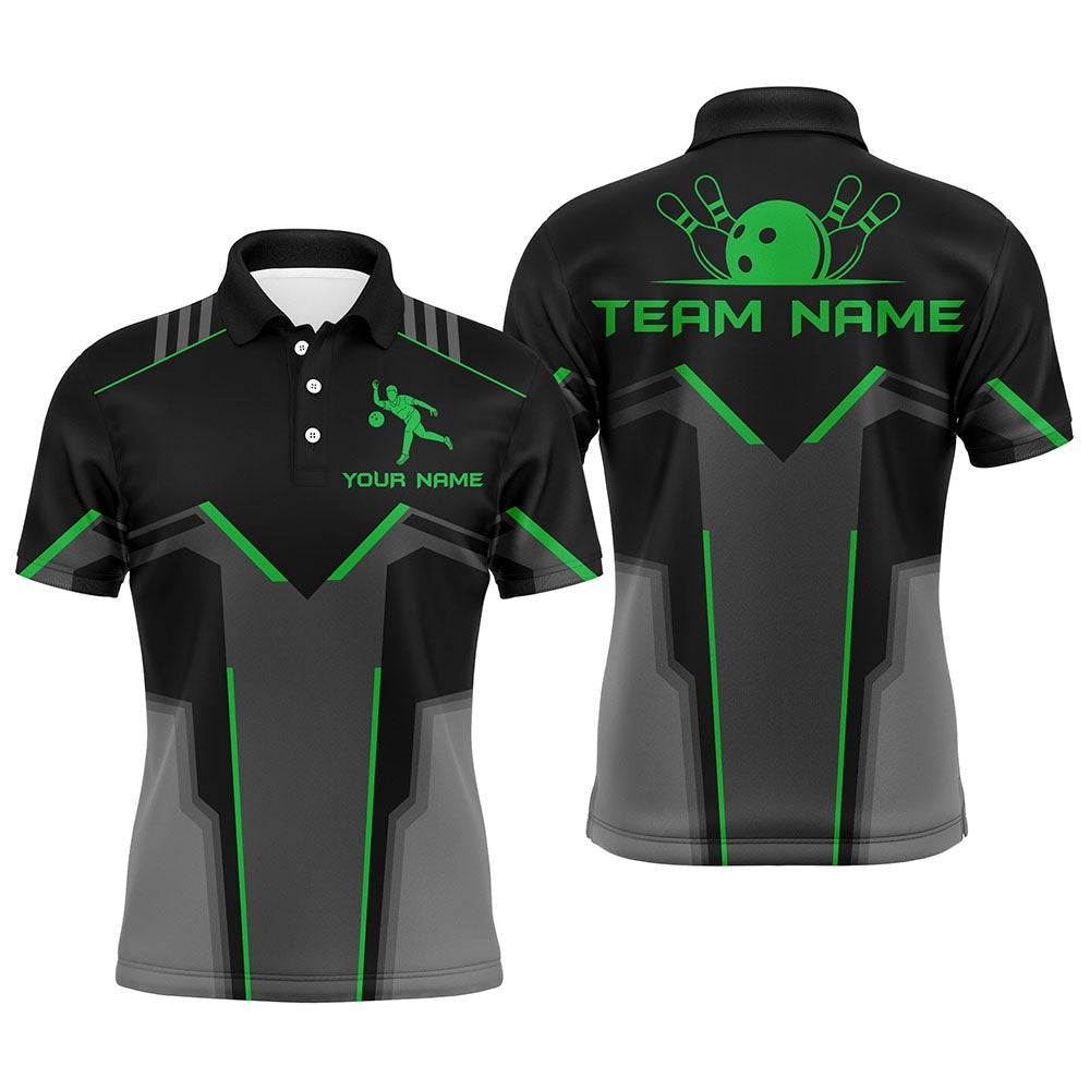 Custom Bowling Polo Shirts, Custom Team Name Polo Bowling Shirt For Men, Bowlers Jersey Short Sleeves