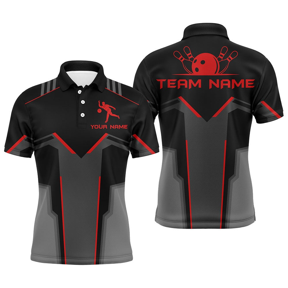 Custom Bowling Polo Shirts, Custom Team Name Polo Bowling Shirt For Men, Bowlers Jersey Short Sleeves