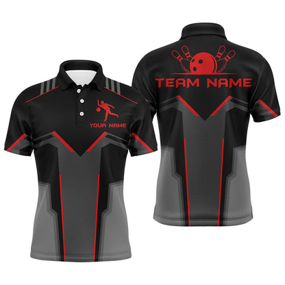 Custom Bowling Polo Shirts, Custom Team Name Polo Bowling Shirt For Men, Bowlers Jersey Short Sleeves