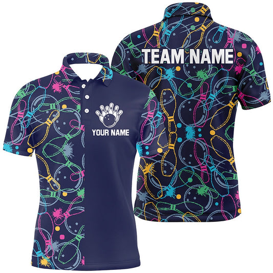 Custom Bowling Polo Shirts, Customized Men Bowling Polo Shirts, Bowling Team Jerseys Bowling League Outfits
