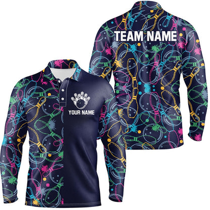 Custom Bowling Polo Shirts, Customized Men Bowling Polo Shirts, Bowling Team Jerseys Bowling League Outfits