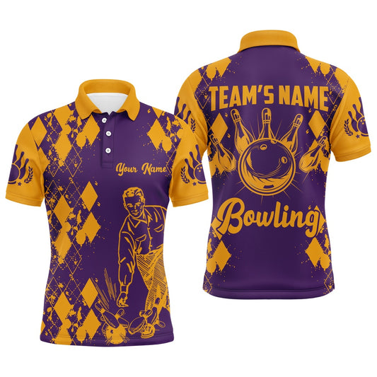 Custom Bowling Polo Shirts, Funny Bowling Polo Shirt For Men Bowling Team Jersey Bowling Shirt Custom Bowling Shirt