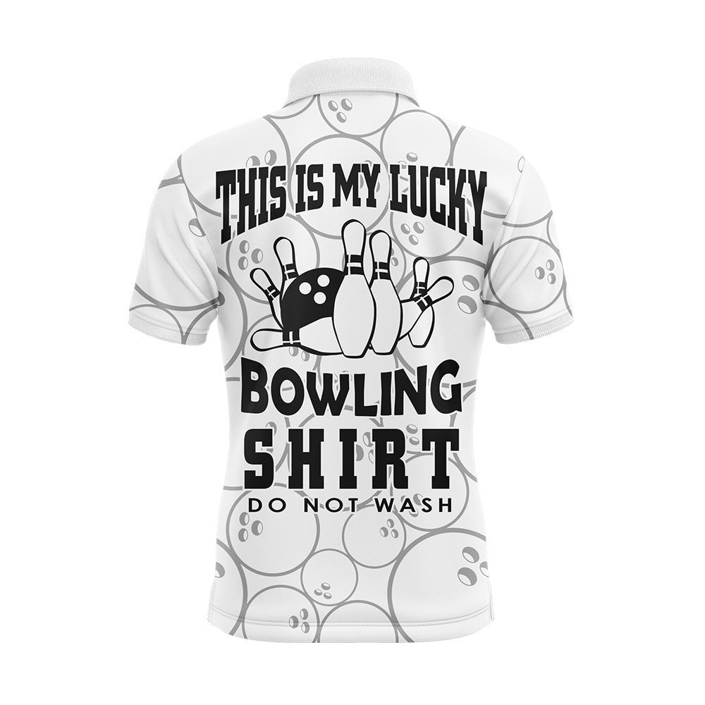 Custom Bowling Polo Shirts, Funny Bowling Shirt For Men Custom Name Lucky Bowling Shirt Polo Short Sleeve Bowler Jersey