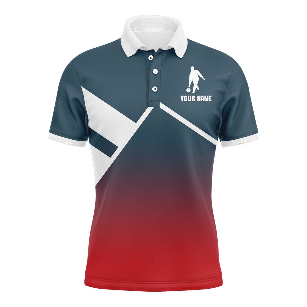 Custom Bowling Polo Shirts, Funny Men Polo Bowling Shirt Personalized My Mind'S In The Gutter Bowlers Jersey Short Sleeves
