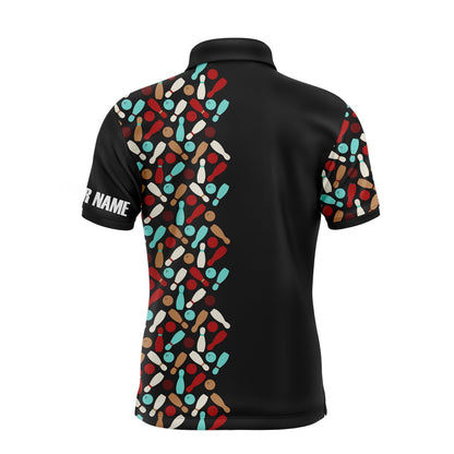 Custom Bowling Polo Shirts, Funny Men Polo Bowling Shirt Personalized Short Sleeve Polo For Men Bowlers Aways Use Three Fingers