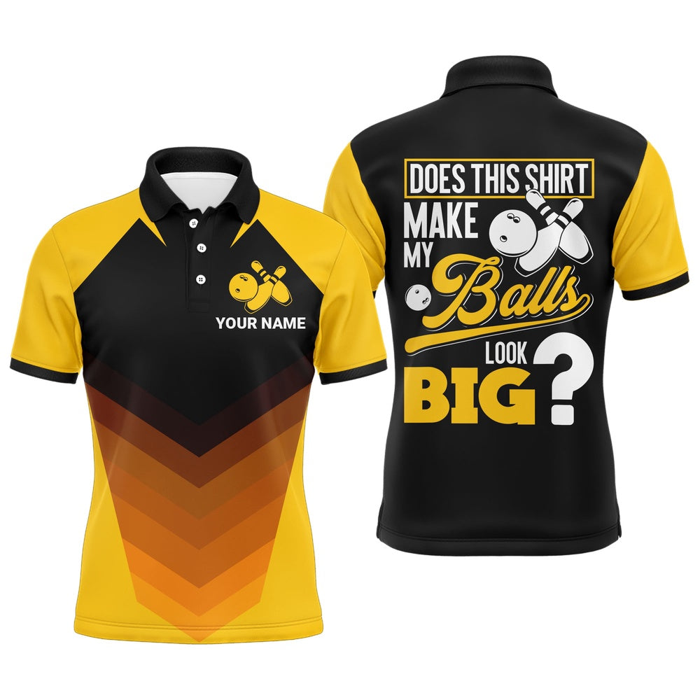 Custom Bowling Polo Shirts, Funny Polo Bowling Shirt For Men, Custom Name Bowling Jersey Short Sleeve, Gift For Bowlers
