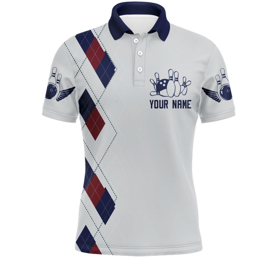 Custom Bowling Polo Shirts, I Don'T Give A Split Bowling Polo Shirt Men Custom American Bowling Jersey