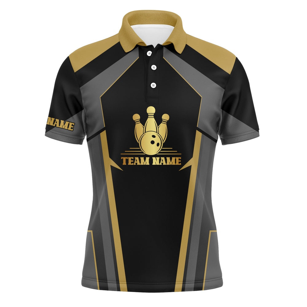 Custom Bowling Polo Shirts, King Pin Custom Bowling Shirt For Men, Team Bowling Polo Short Sleeve, Print Men Bowlers Shirt