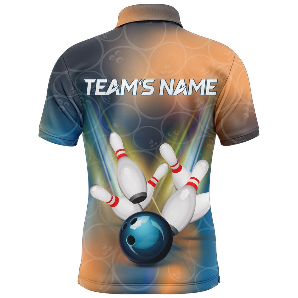 Custom Bowling Polo Shirts, Personalized Bowling Polo Shirt For Men Bowling Jersey Custom Bowling Team League Shirts