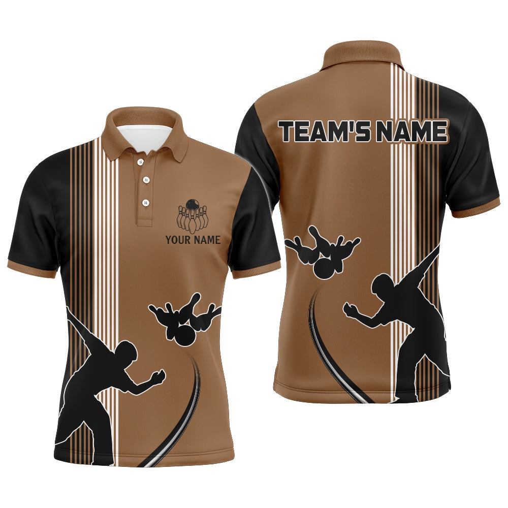 Custom Bowling Polo Shirts, Personalized Bowling Polo Shirt For Men Custom Bowling Team Jersey Bowling Shirt