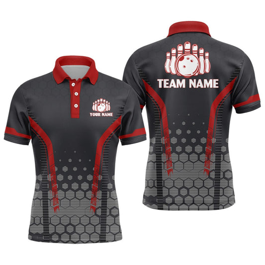 Custom Bowling Polo Shirts, Personalized Bowling Polo Shirts Men Custom Bowling Jersey Team Bowlers