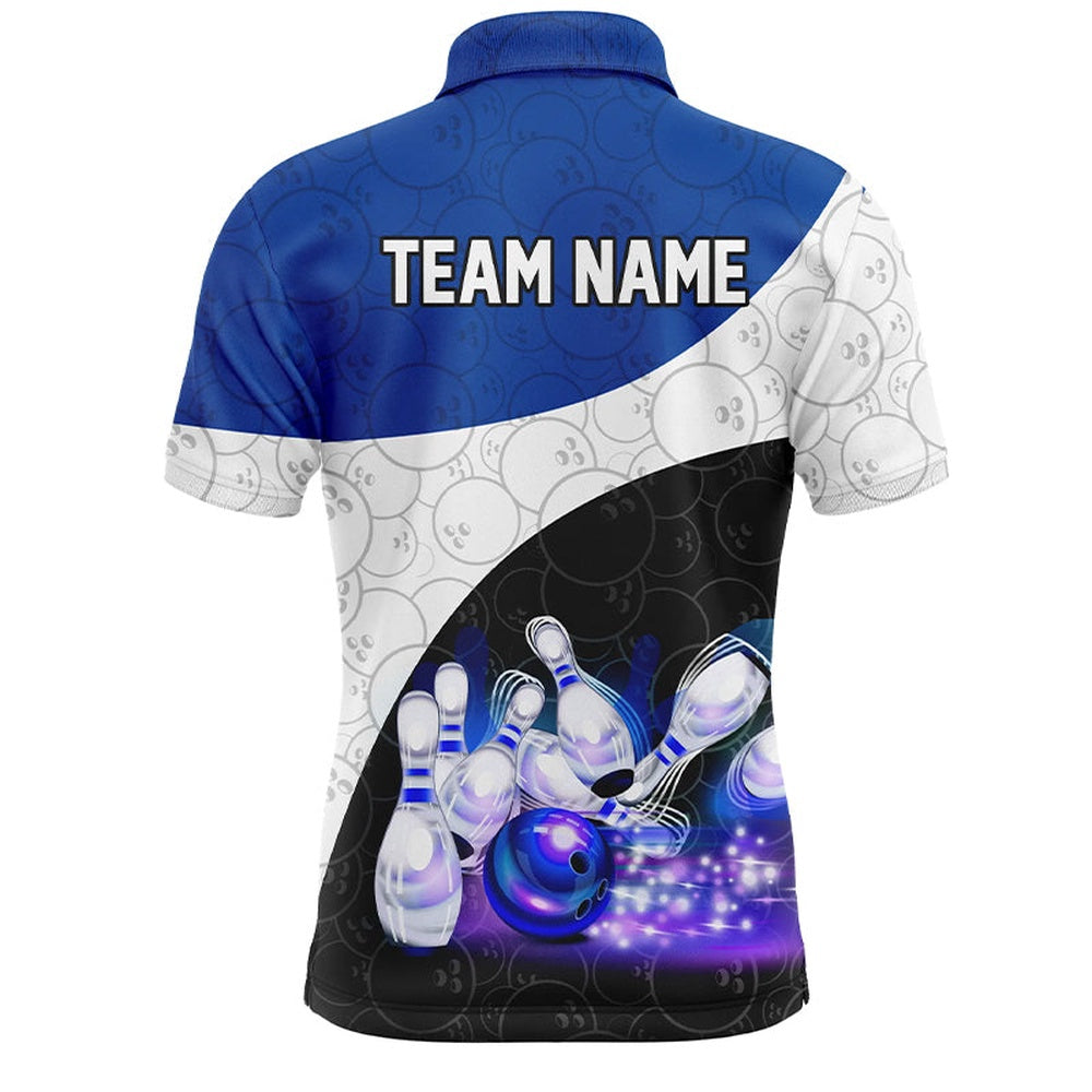 Custom Bowling Polo Shirts, Personalized Bowling Shirt Custom Bowling Team League Bowling Jersey Men Polo Shirt